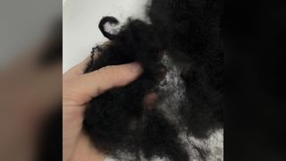 Czarne, trudnopalne włókno poliestrowe z recyklingu 12D×64mm