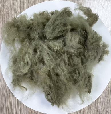 Dobra cena. Recycled Polyester Staple Fiber with 255-265°C Melting Point and Last Fastener 4 Or Above in Army Green w Internecie