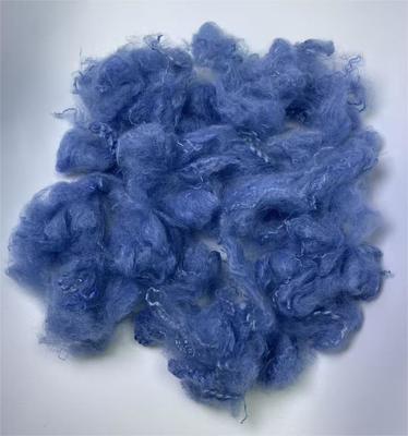 Dobra cena. 2.5D 51mm Blue Recycled Polyester Staple Fiber Lightweight and UV Protected w Internecie