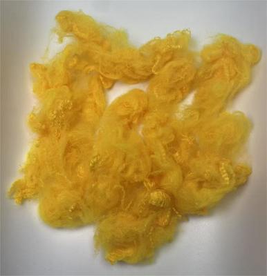 Dobra cena. Golden Yellow Highly Durable UV Protection Recycled Polyester Staple Fiber 2.5D 51mm for Versatile Applications w Internecie